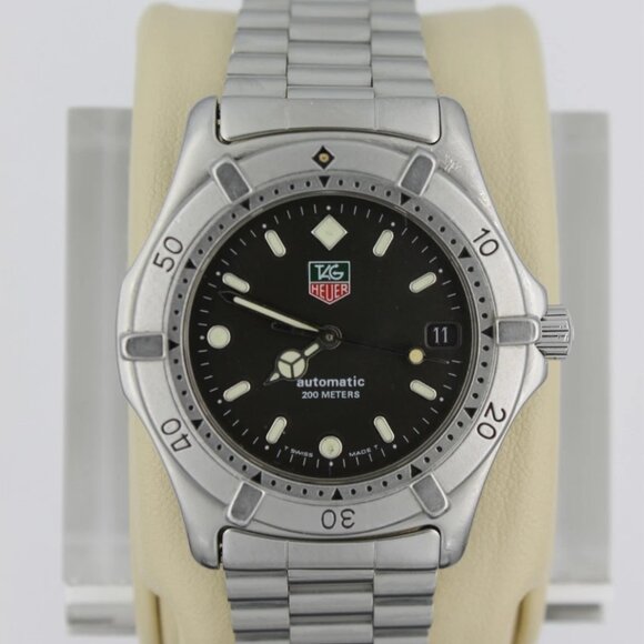Tag Heuer 669.206 WE2110 Mens 2000 Series Automatic Watch Black Silver BA0300 - Picture 2 of 10